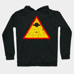 Warning Alien Abduction Sign Hoodie